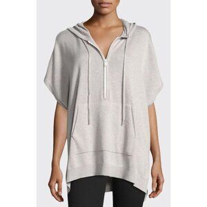 ATM Anthony Thomas Melillo Hooded Half Zip Poncho Gray Cashmere Womens XS/S $975